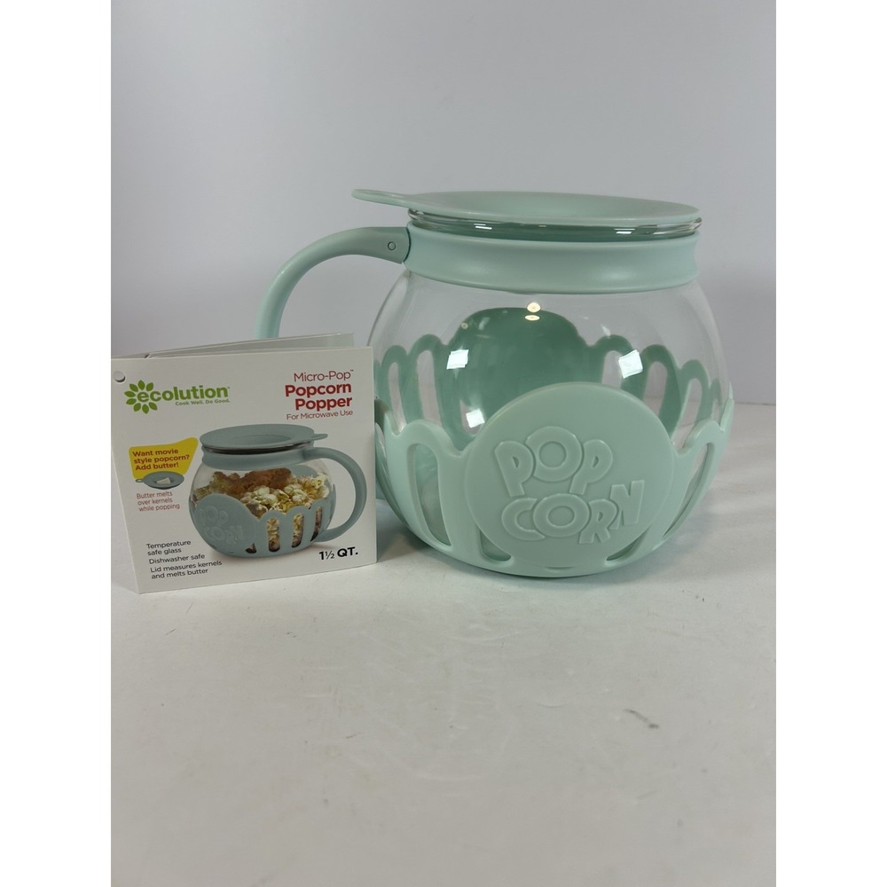Ecolution Original Microwave Micro-Pop Popcorn Popper Blue  1.5 Qt  - NEW!!